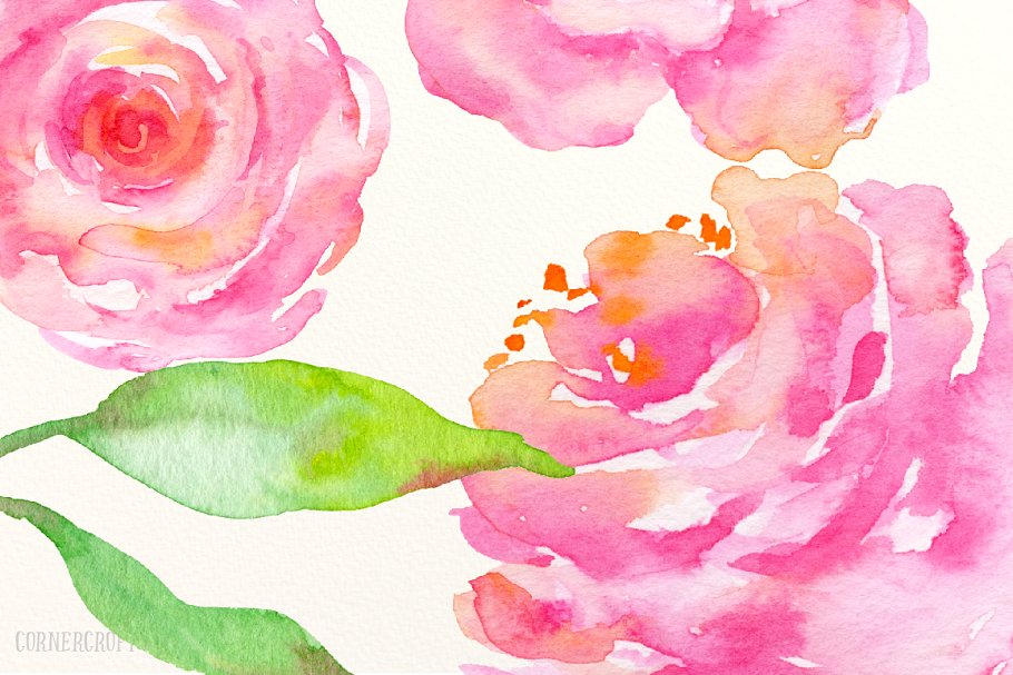 浪漫粉色水彩设计套装 Design Kit Romantic Pink Watercolor插图(7)