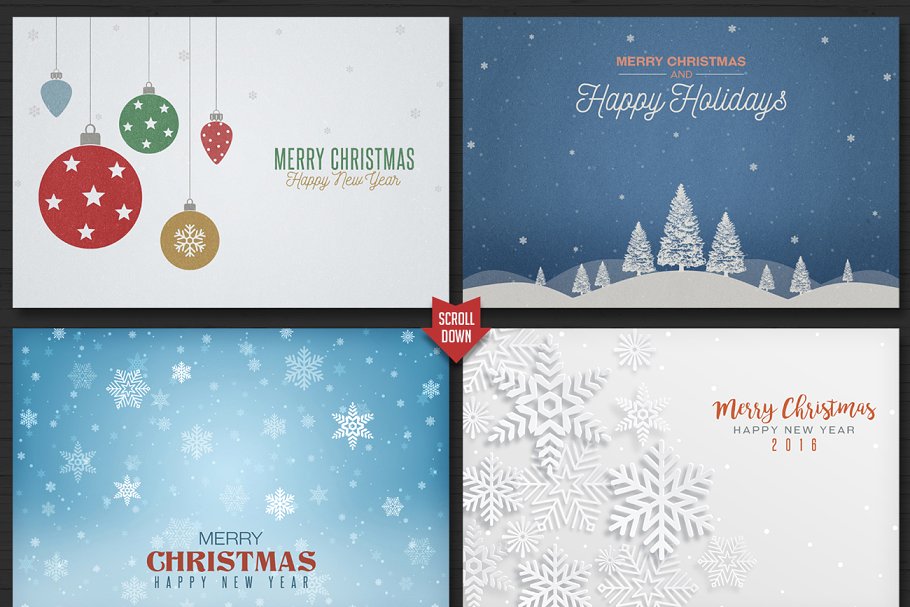 圣诞节主题卡片背景 Christmas Card/Backgrounds插图(1)