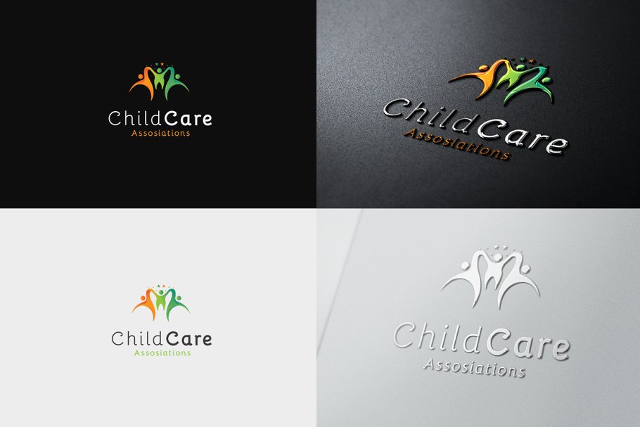 儿童关爱主题Logo模板 Kids Care Logo插图(2)