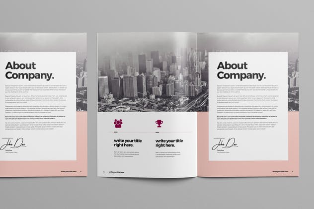 懒人设计师必备企业画册设计INDD模板 Business Brochure Template插图(2)