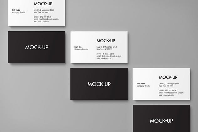 极简主义企业品牌名片样机 Business Card Mockups插图(2)