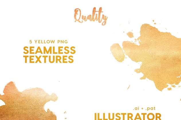 黄色水彩无缝纹理素材 Watercolor Seamless Textures – Yellow Pack插图(3)