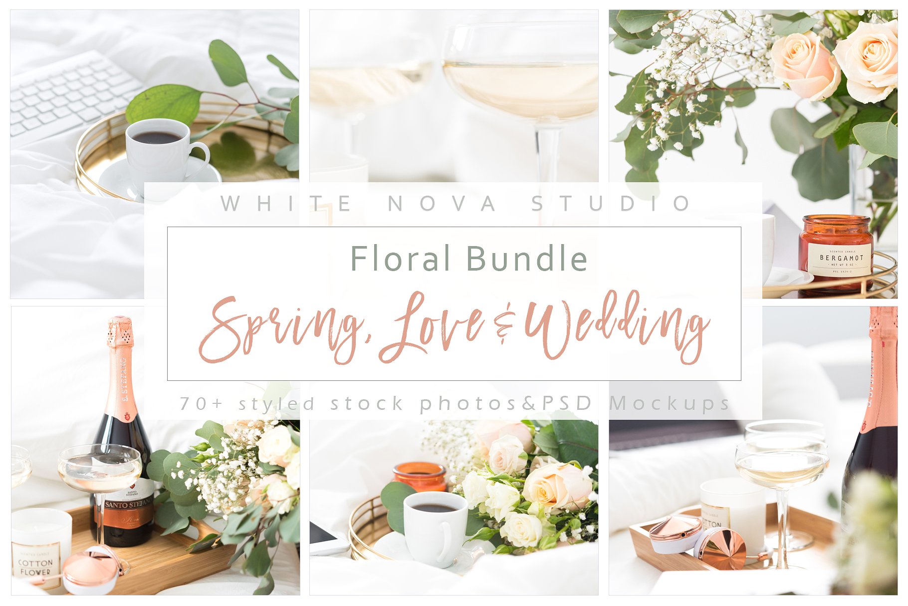 春天主题婚礼花卉背景贴图样机[1.1GB] Floral Bundle: Spring Love & Wedding插图(6)