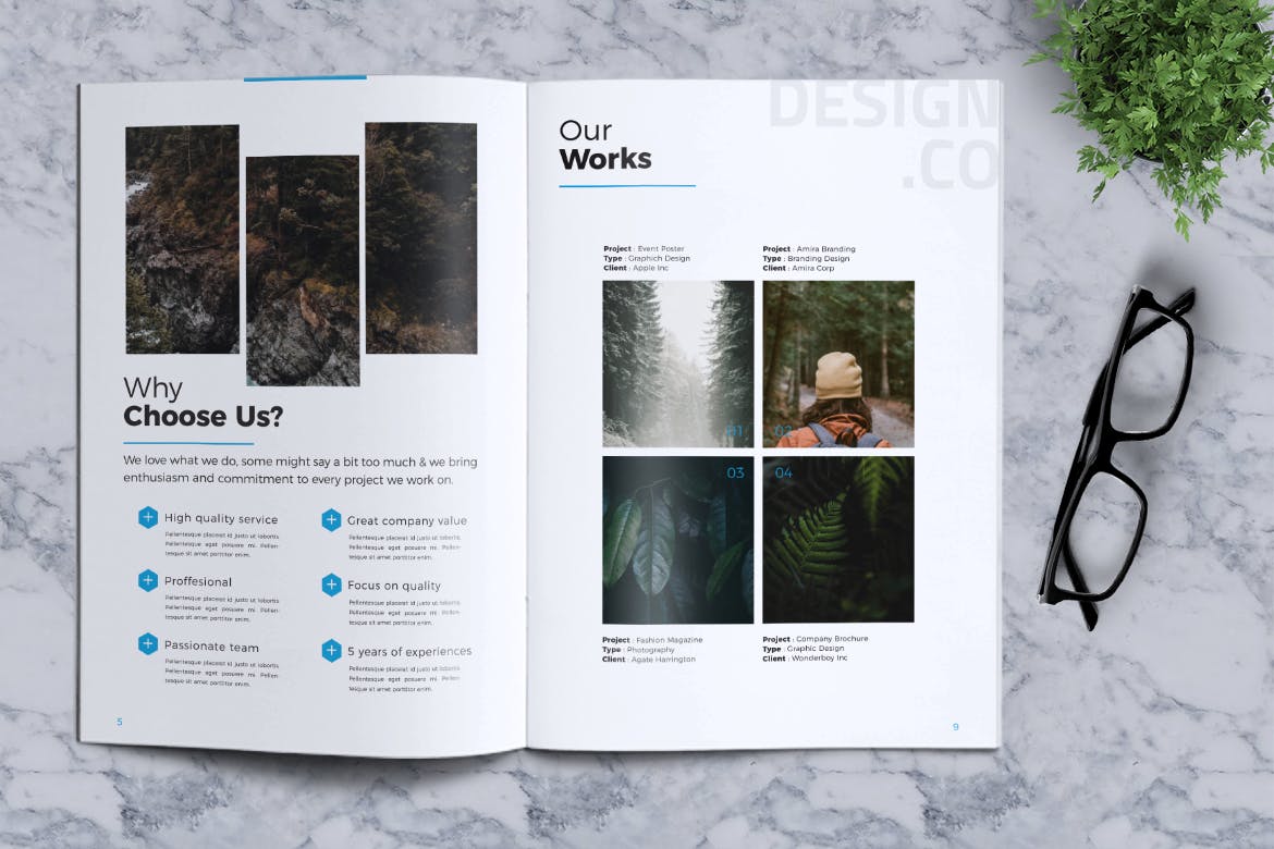 创意企业/产品/服务宣传画册设计模板v2 Creative Brochure Template Vol. 02插图(5)