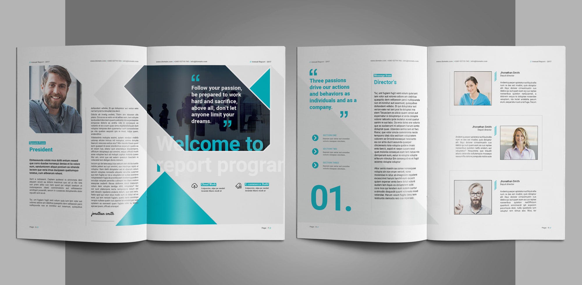 2019年优秀企业年度报告/企业年报设计模板 Report Brochure插图(5)