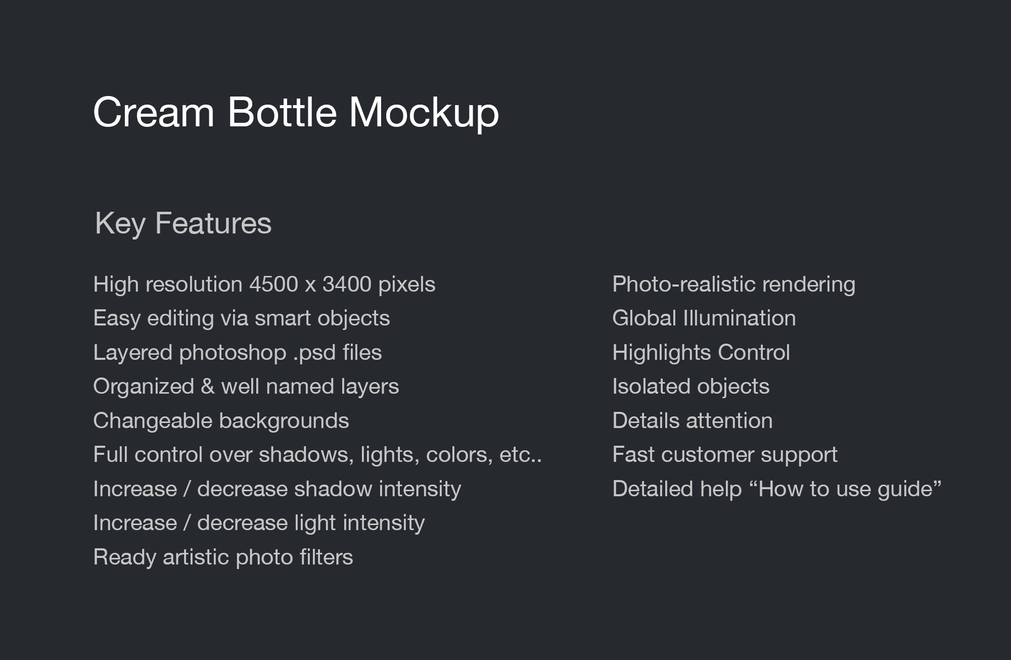 按压式瓶乳液包装外观设计样机模板 Cream Bottle Mockup插图(1)
