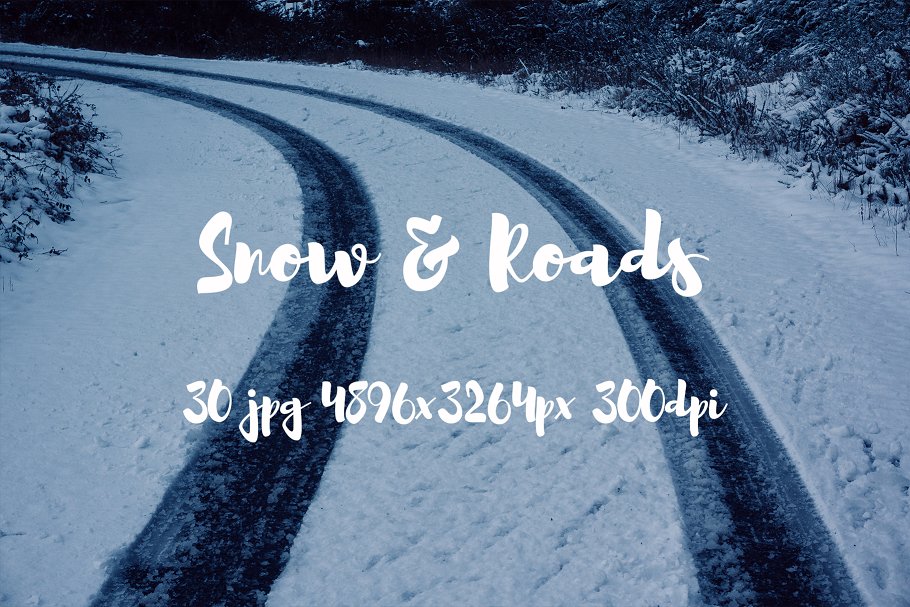 欧洲冬天雪景乡村公路高清照片素材 Snow and Roads photo pack插图(5)