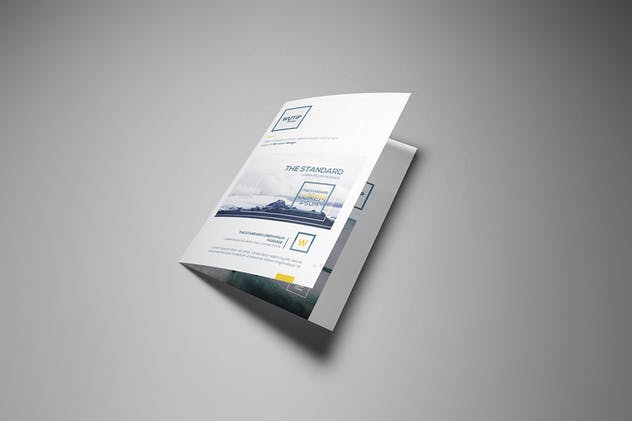 双折页A5宣传册/传单样机模板 Bi-Fold A5 Brochure/ Leaflet Mockups插图(3)