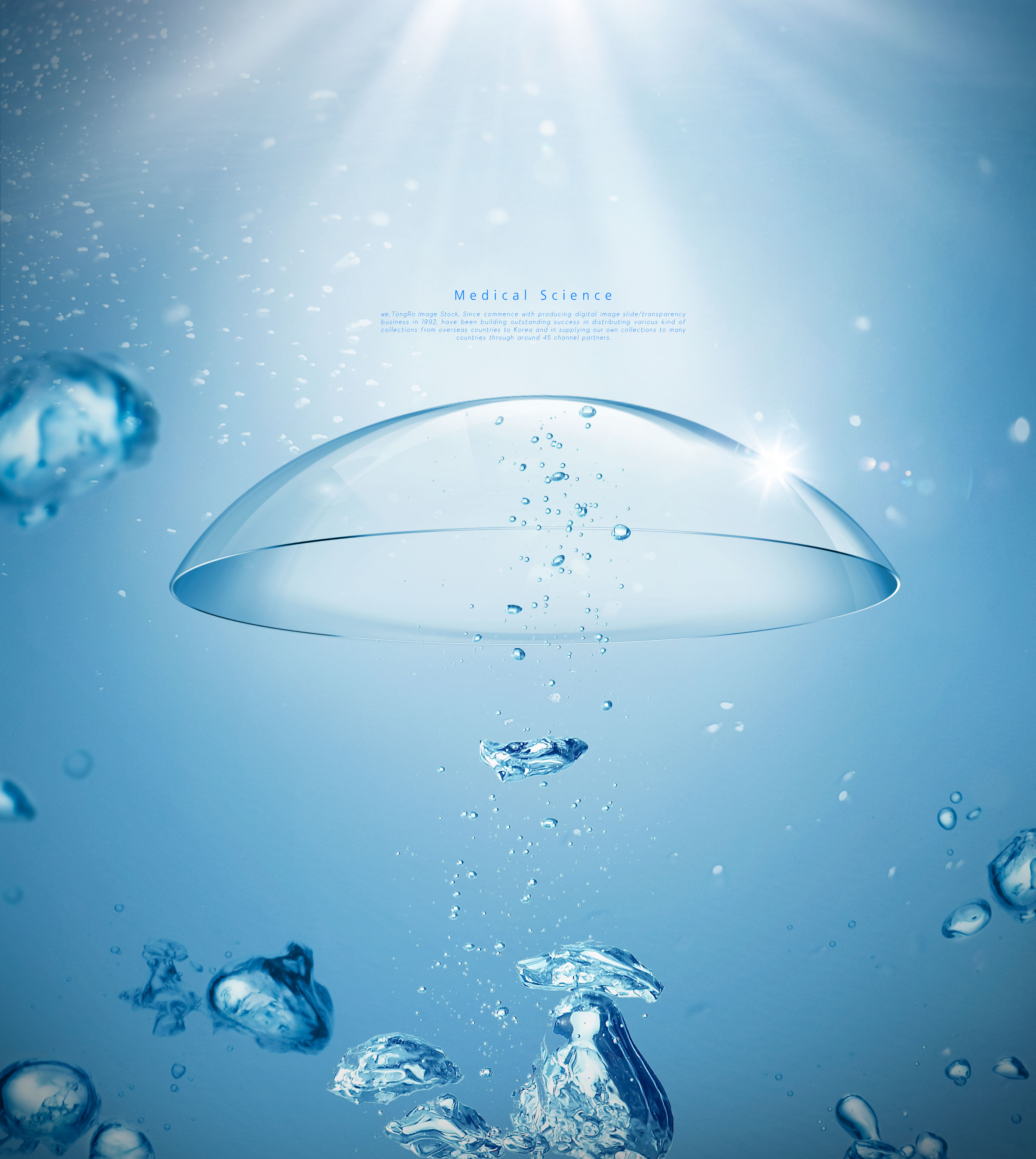 水分子生物科学主题海报设计套装[PSD]插图
