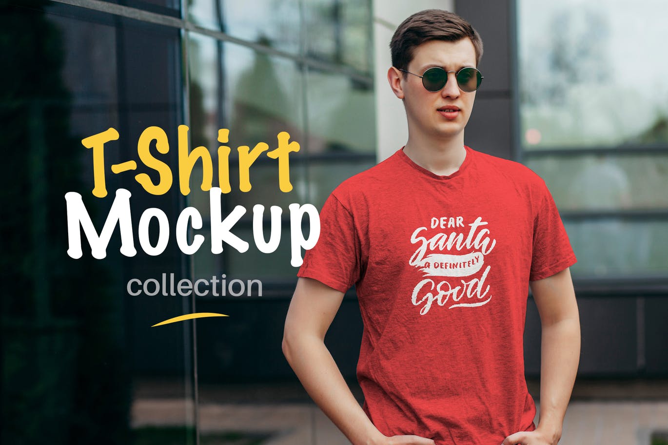 男士T恤服装设计模特上身效果图样机合集v05 T-Shirt Mockup Collection 05插图