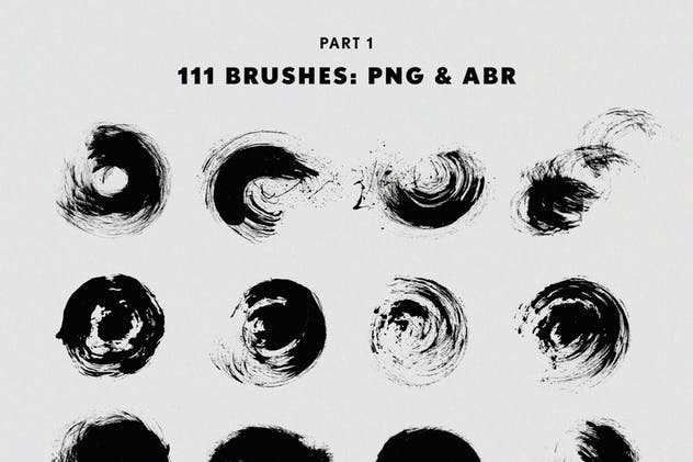 111个非凡令人着迷的PS画笔笔刷 Swirls & Strokes Brushes Set插图(1)