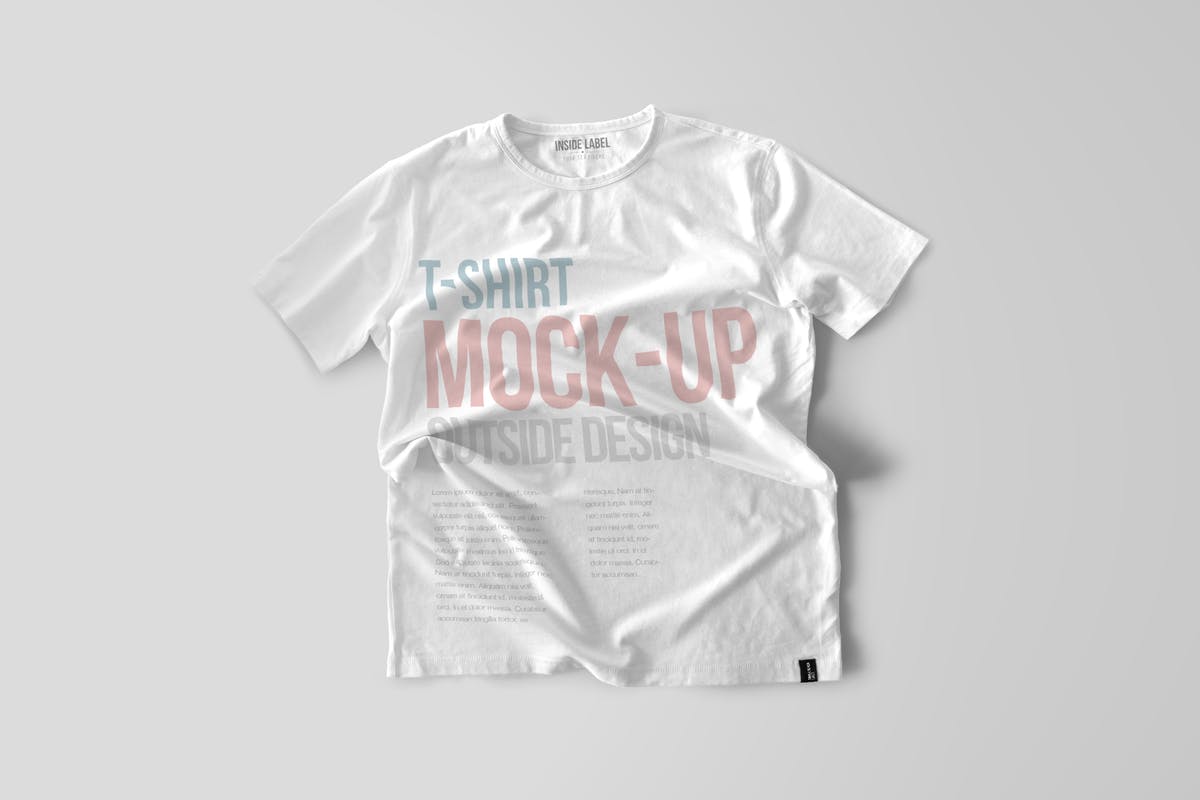 时尚印花T恤服装样机模板 T-Shirt Mockups插图
