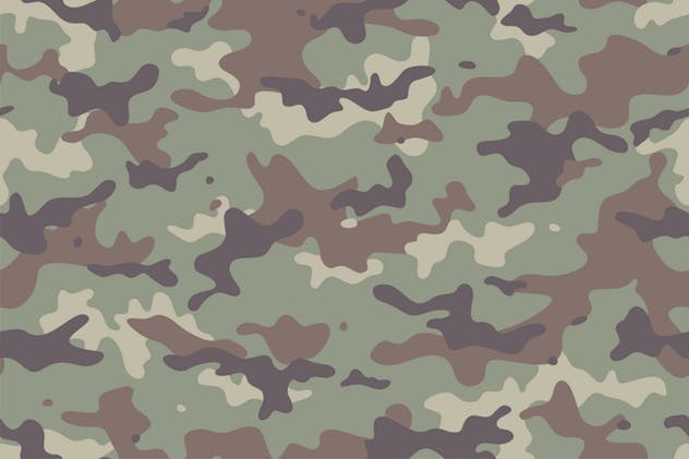 军队服装迷彩无缝纹理 Camouflage Seamless Patterns插图(1)