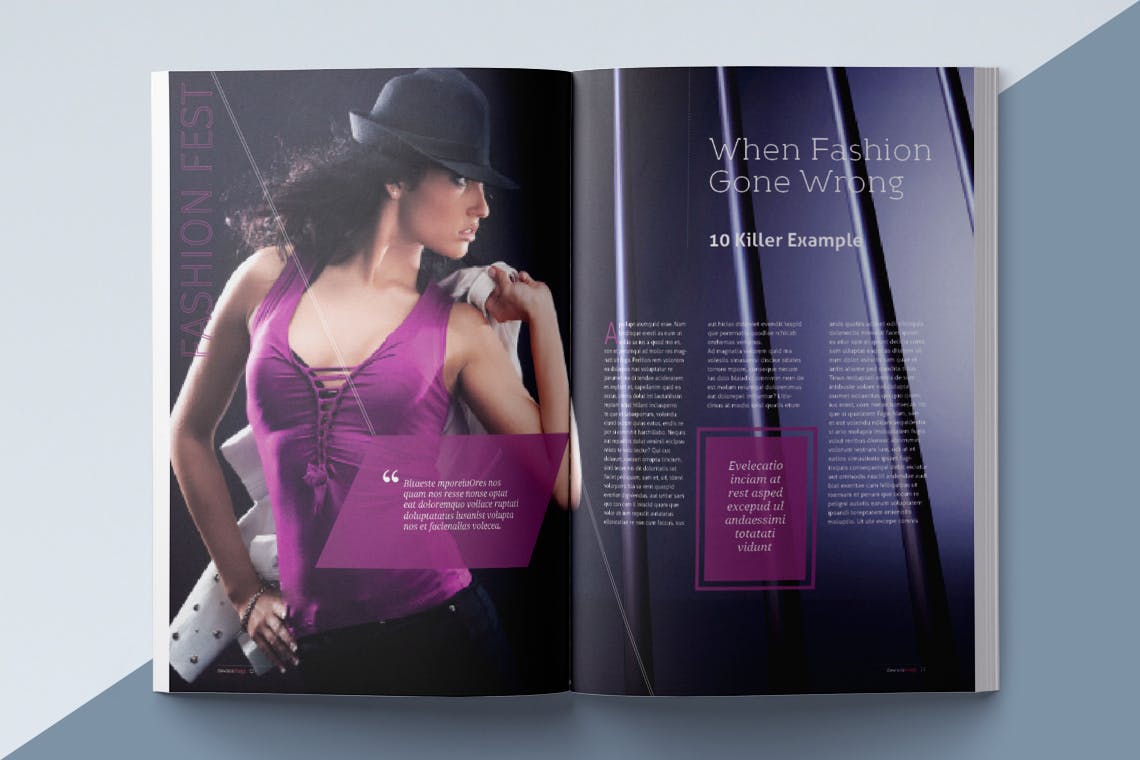 时尚高端多用途的高品质时尚杂志画册宣传册楼书设计模板（indd）插图(4)