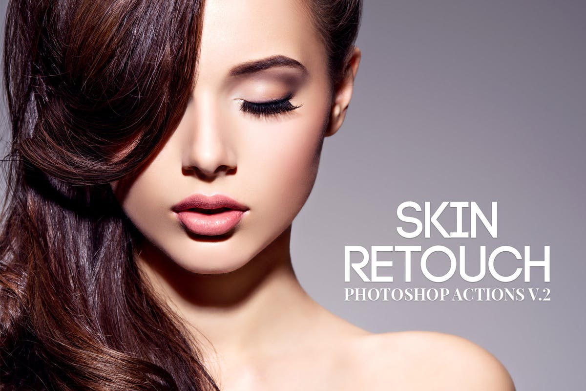 PS一键磨皮美颜滤镜PS插件v2 Skin Retouch Photoshop Actions Vol. 2插图
