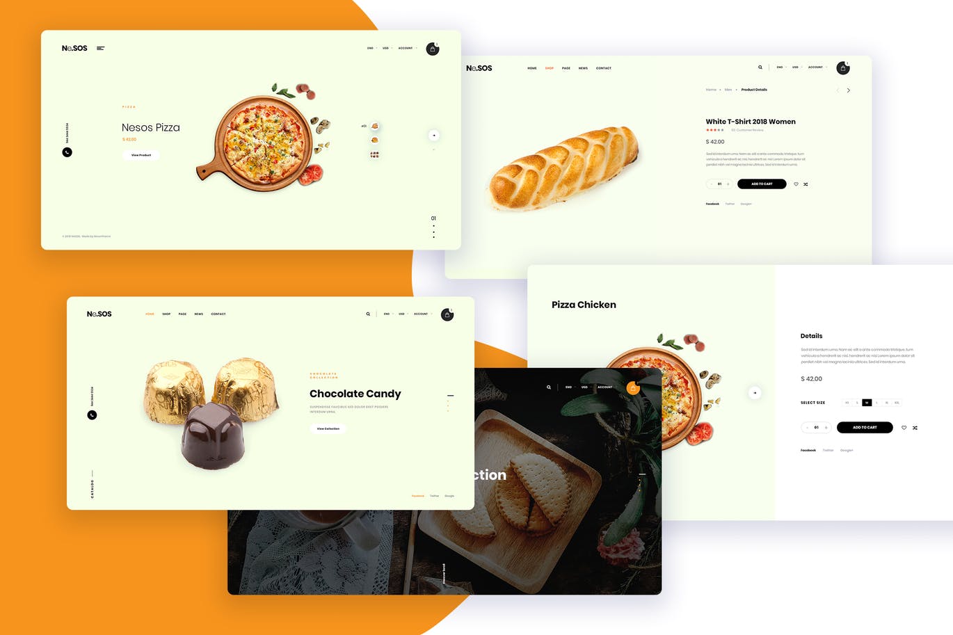面包烘焙品牌网上商城设计PSD模板 Ne28 – bakery store Ecommerce PSD template插图