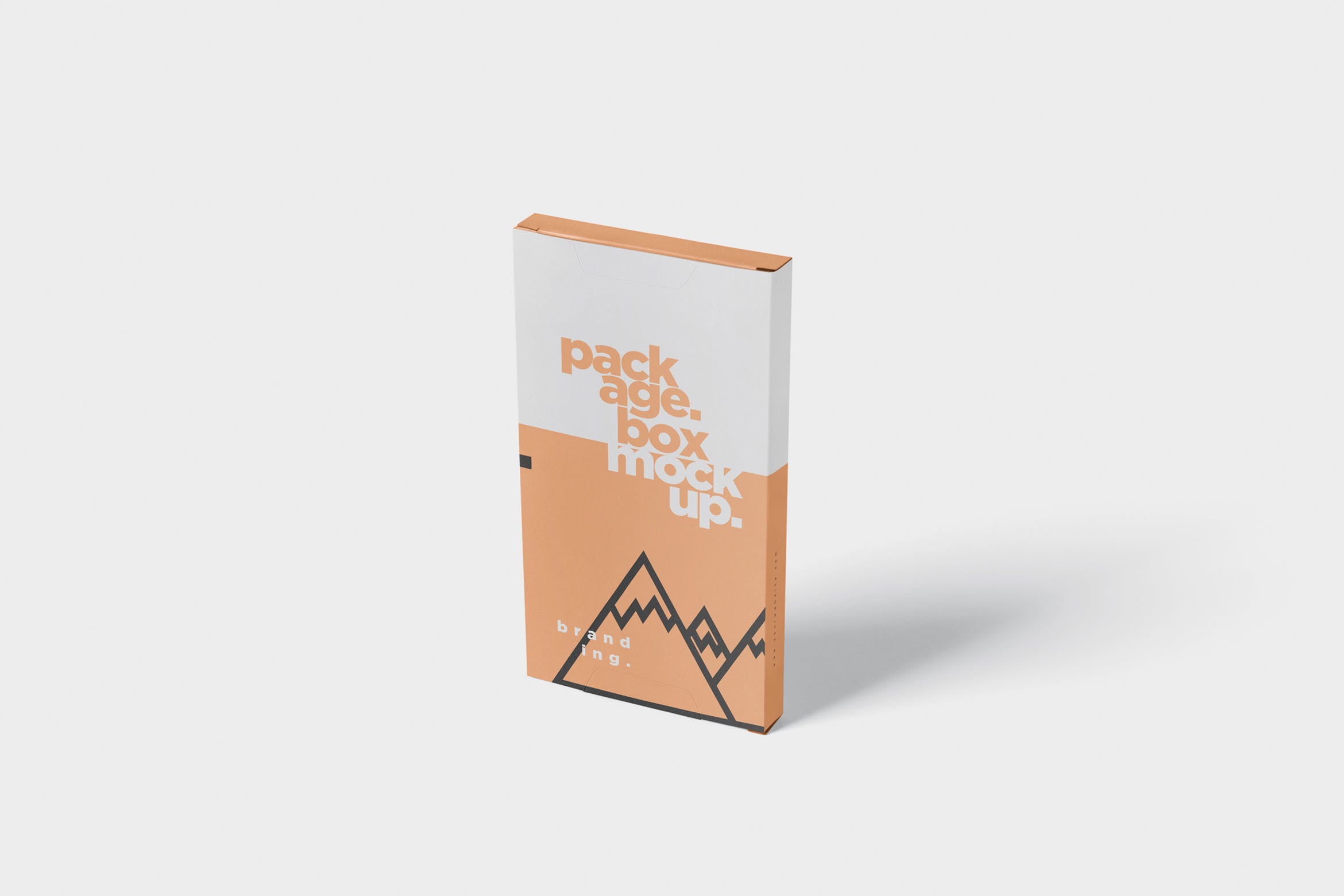 扁平矩形巧克力条/块包装盒外观设计样机 Package Box Mock-Up – Flat Rectangle Shape插图