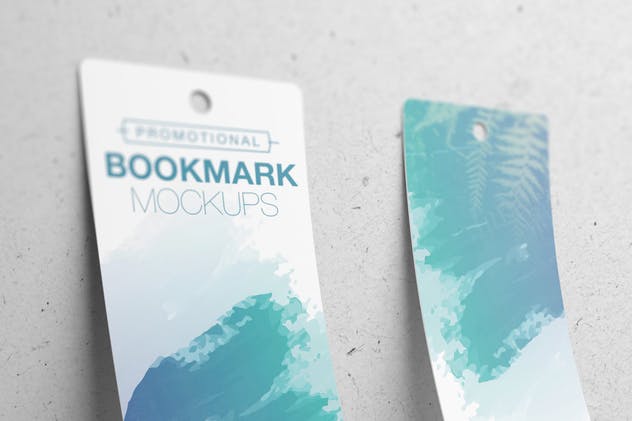 促销广告书签样机模板 Promotional Bookmark Mockup插图(12)