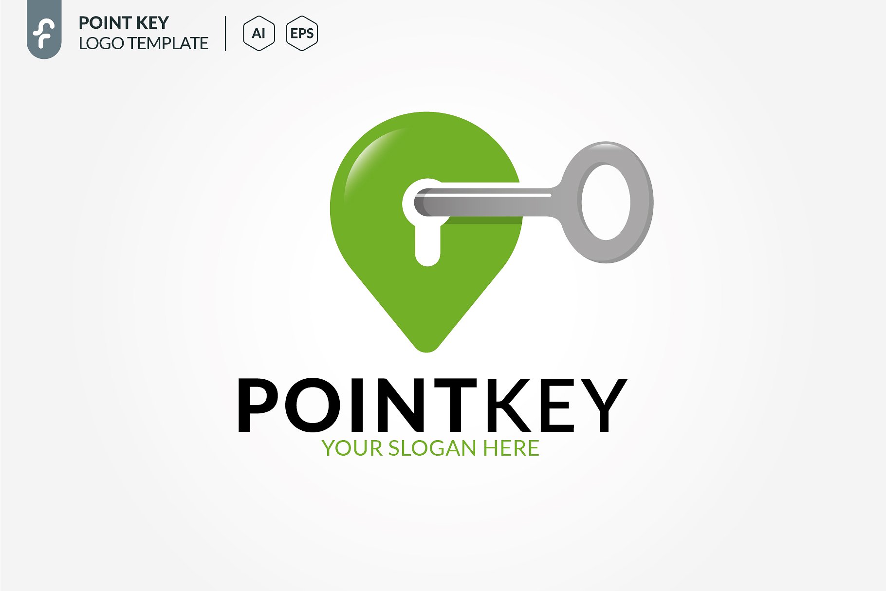 极简核心关键点Logo模板  Point Key Logo插图(2)