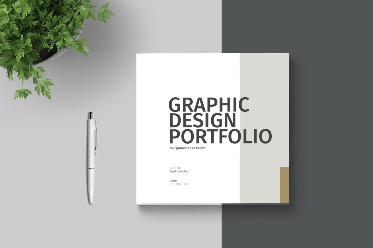 广告设计/网站设计/工业设计公司适用的产品目录画册设计模板 Graphic Design Portfolio Template插图