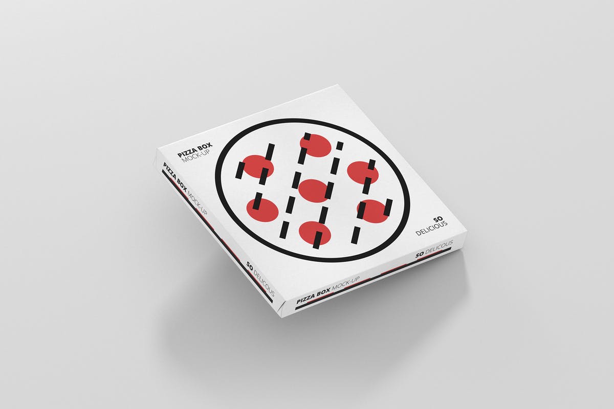 披萨配送外带包装设计样机模板 Pizza Box Mock-Up – Supermarket Edition插图