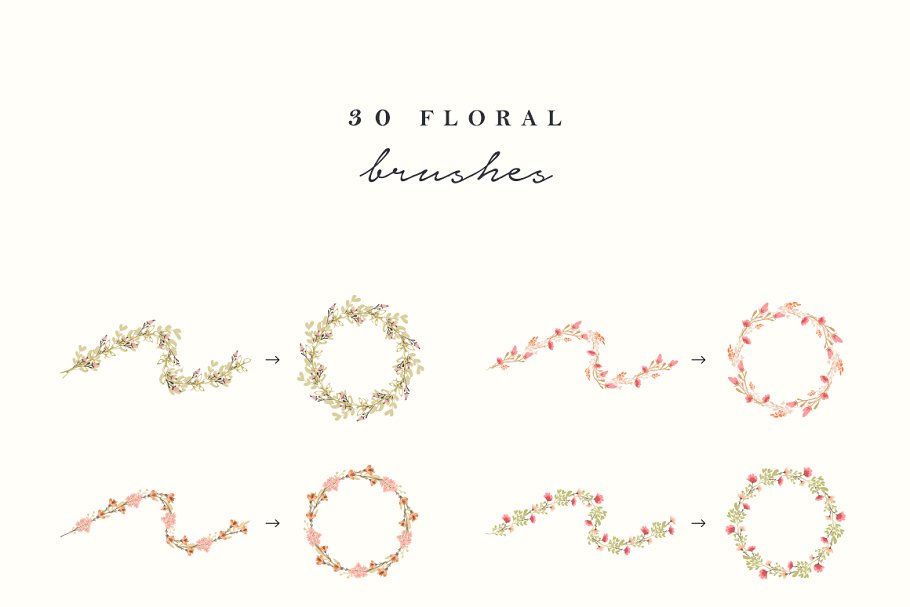 水彩花卉Logo设计套件 Logo Floral Kit插图(3)