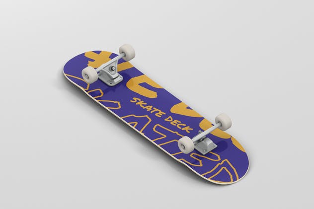 极限运动滑板图案设计样机 Skateboard Mockup插图(5)