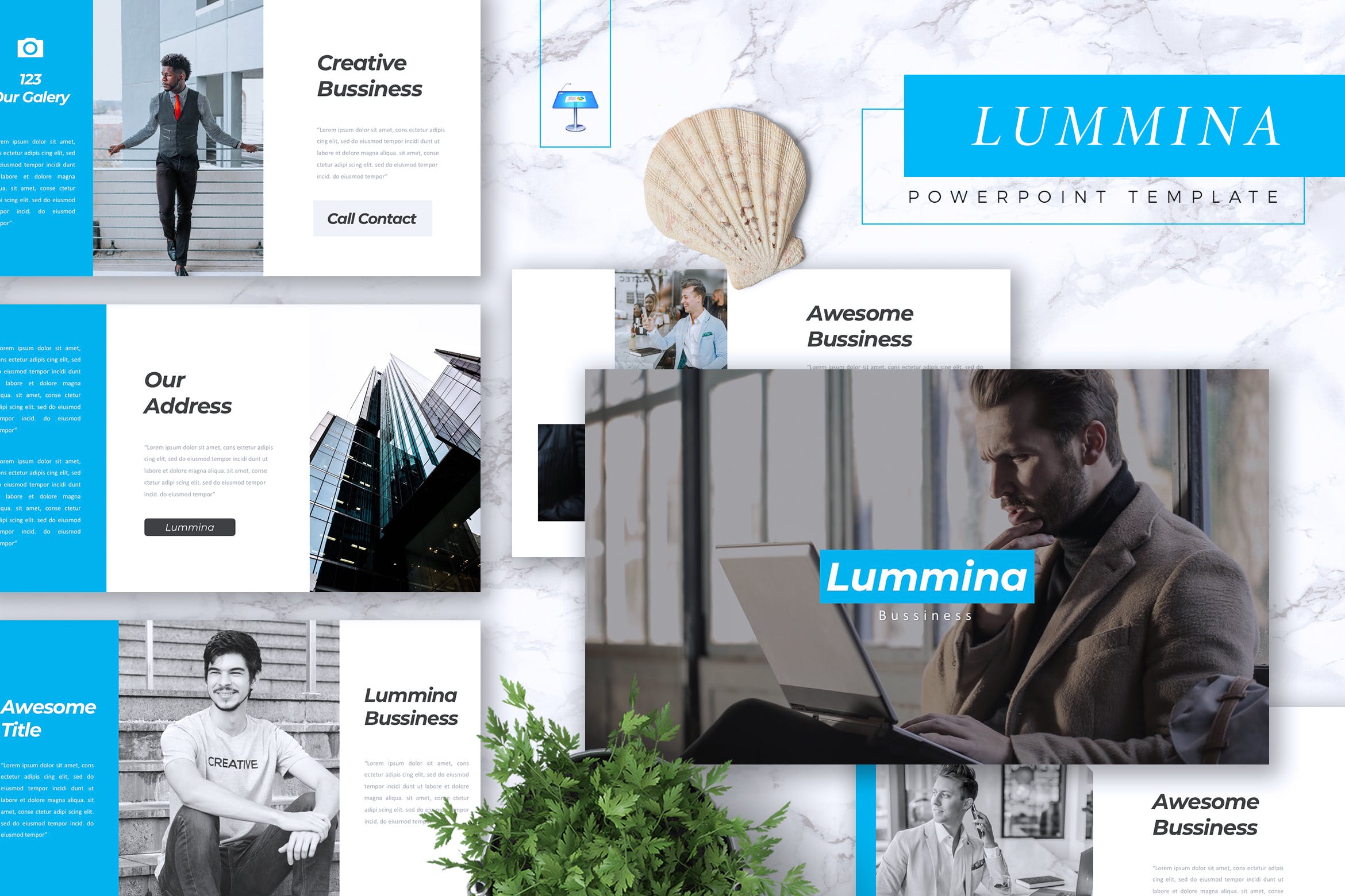 高端企业介绍PPT幻灯片设计模板下载 LUMMINA – Business Powerpoint Template插图