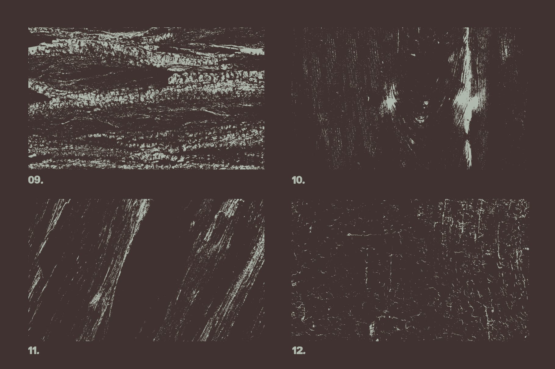 12个实木木纹矢量纹理背景素材 Vector Grunge Wood Textures x12插图(3)