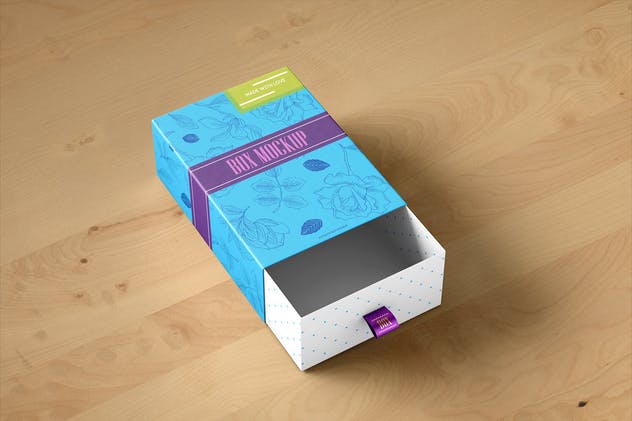 创意抽屉式礼品包装盒样机模板 Package Box Mock-Up插图(10)