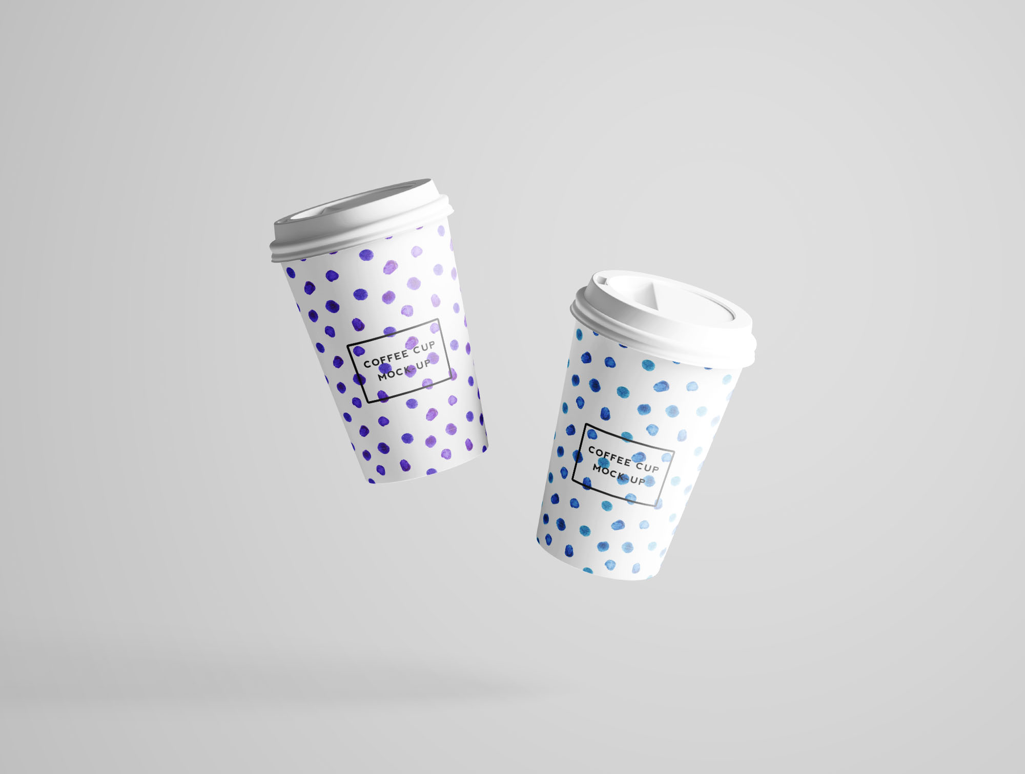 7个创意斑点咖啡杯样机PSD模板插图(5)