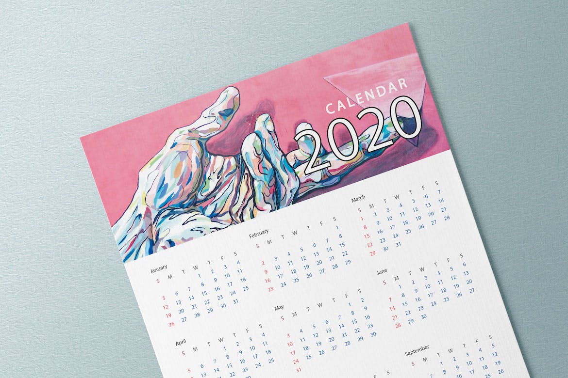 创意年历设计2020设计模板素材 Creative Calendar Pro 2020插图(3)
