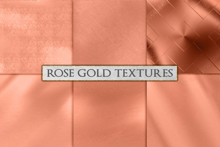 玫瑰金箔背景纹理 Rose Gold Foil Background Textures插图(2)