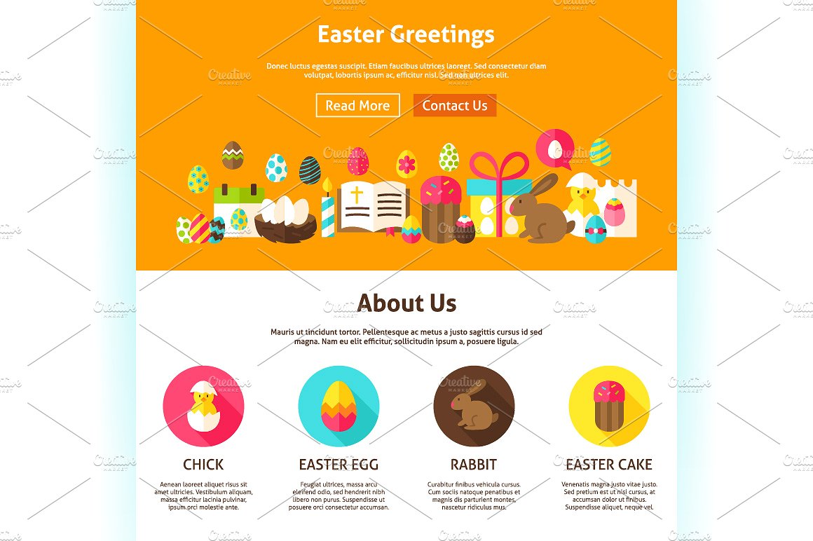 复活节 Banner 素材集合 Happy Easter Web Banners插图(8)