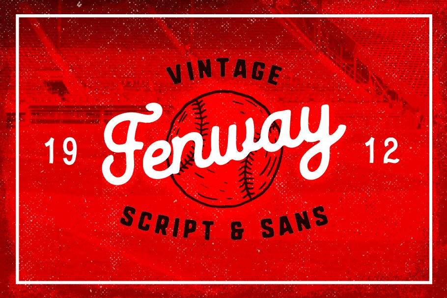 复刻棒球服和球队标志字体 Fenway • Script & Sans + Bonus插图