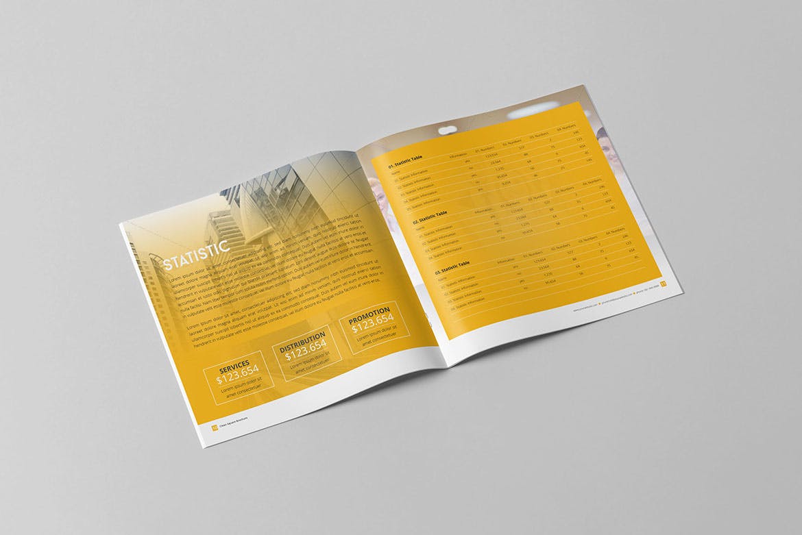 方形商务企业宣传画册设计模板 Square Business Brochure插图(5)