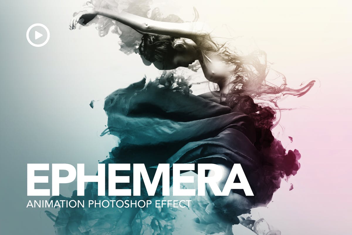 涌动的烟雾动画照片海报特效PS动作 Ephemera Animation Photoshop Action插图