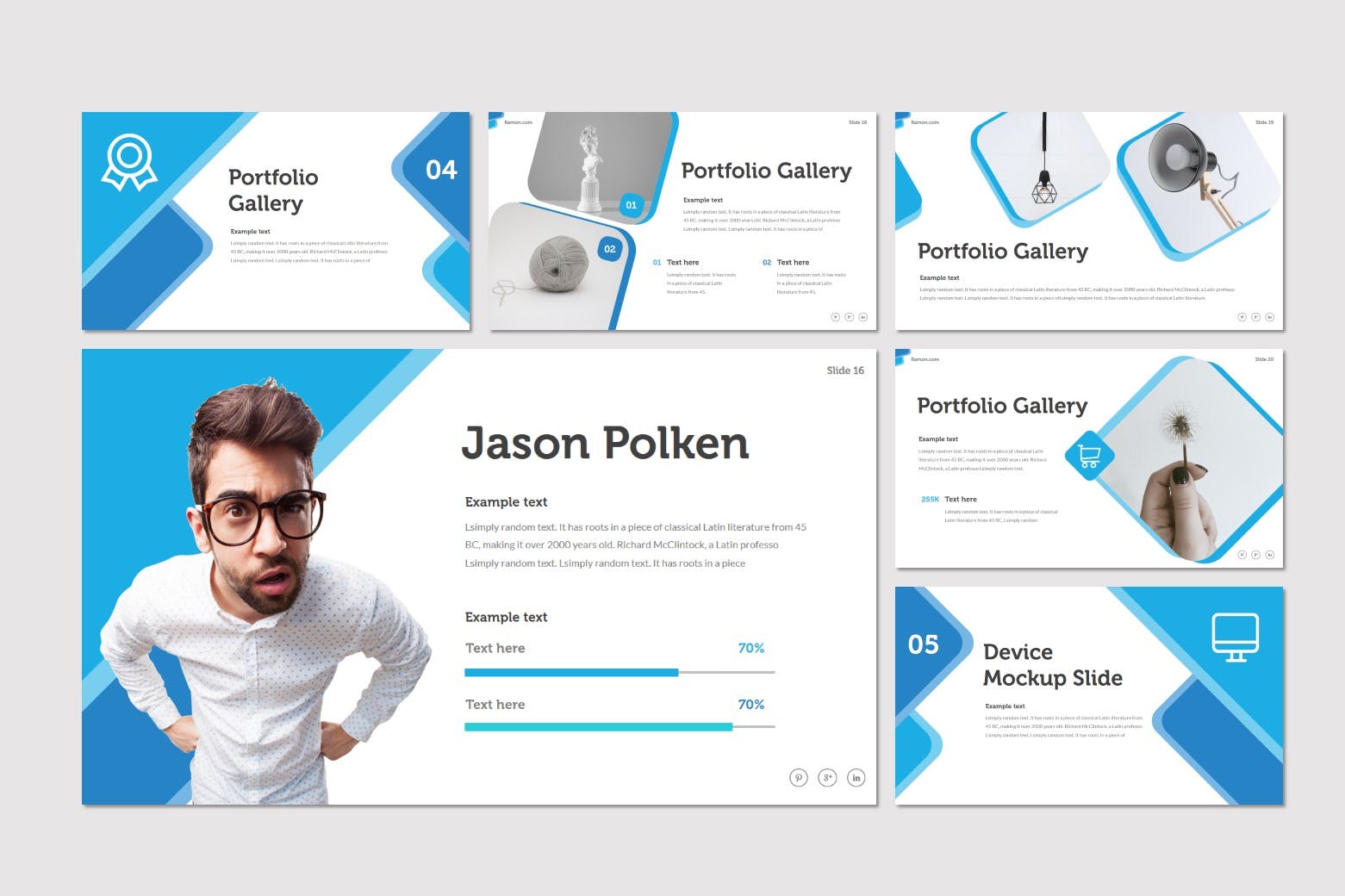 创意产品设计工作室/设计公司谷歌幻灯片模板 Ramon – Google Slides Template插图(3)