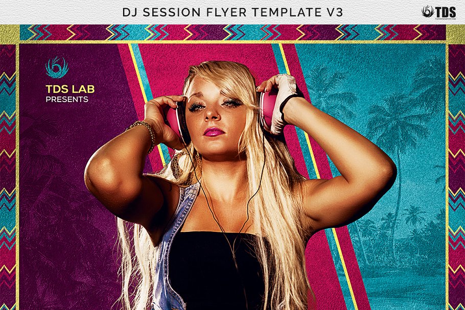 DJ派对活动传单设计PSD模板 V3 DJ Session Flyer PSD V3插图(6)