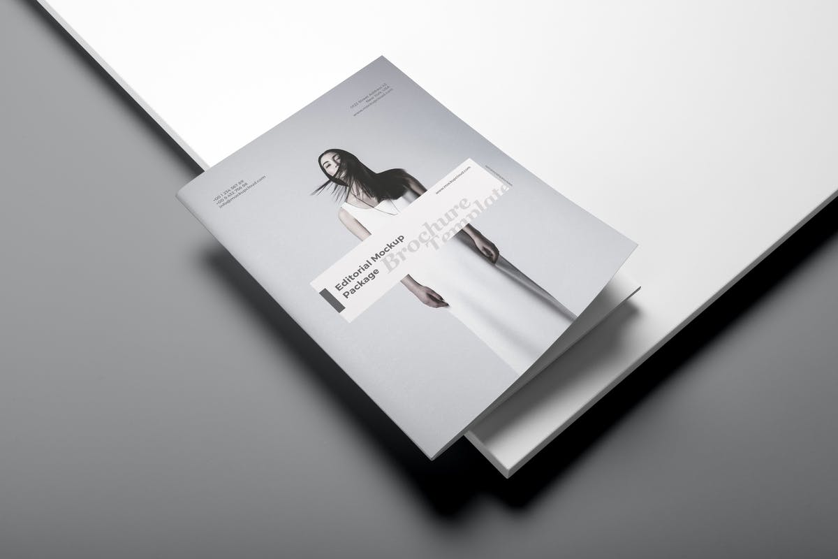 时尚人物杂志宣传册样机模板v3 Portrait Brochure Mockup Vol. 3插图