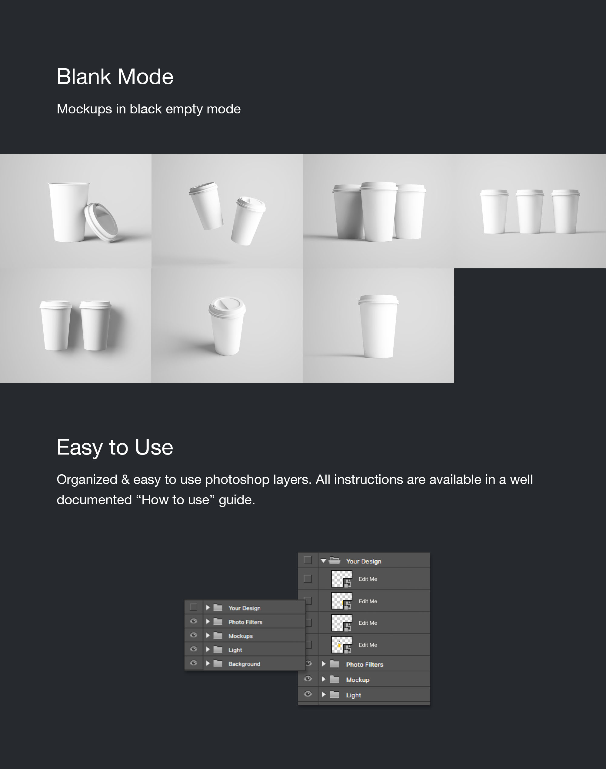 7个咖啡纸杯设计图PSD样机模板 7 PSD Coffee Cup Mockups插图(10)