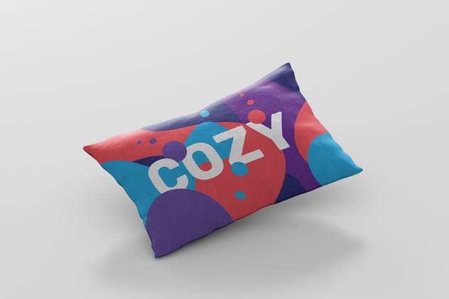时尚多彩矩形卧室沙发枕头样机 Pillow Mockup – Rectangle插图(5)