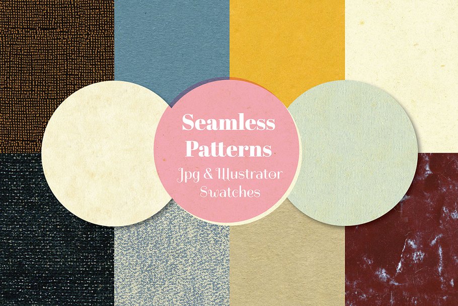 复古做旧风格纸张纹理 Paper Textures and Seamless Patterns插图(3)