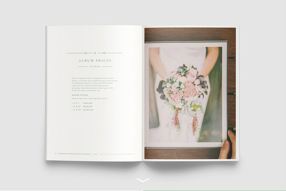 婚纱摄影艺术照相册INDD模板 WANDERERS Photography Brochure插图(1)