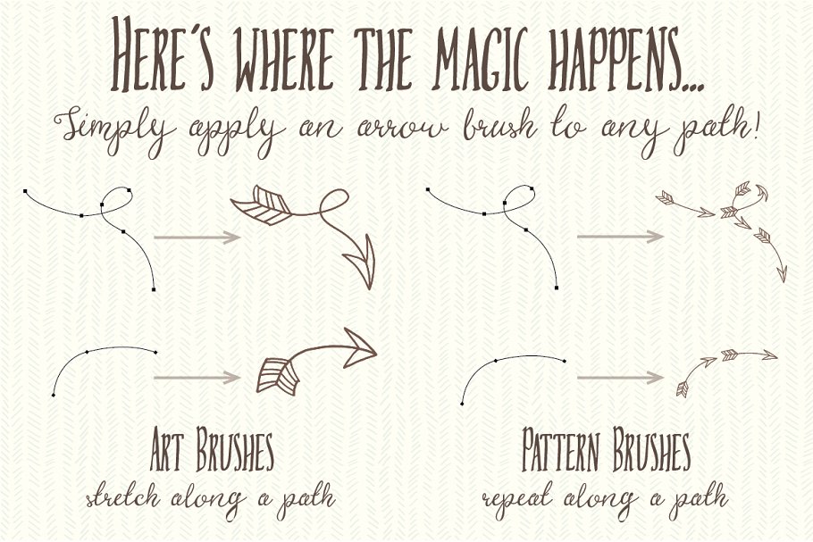 魔法箭头AI笔刷 Magic Arrow Brushes (Illustrator)插图(2)