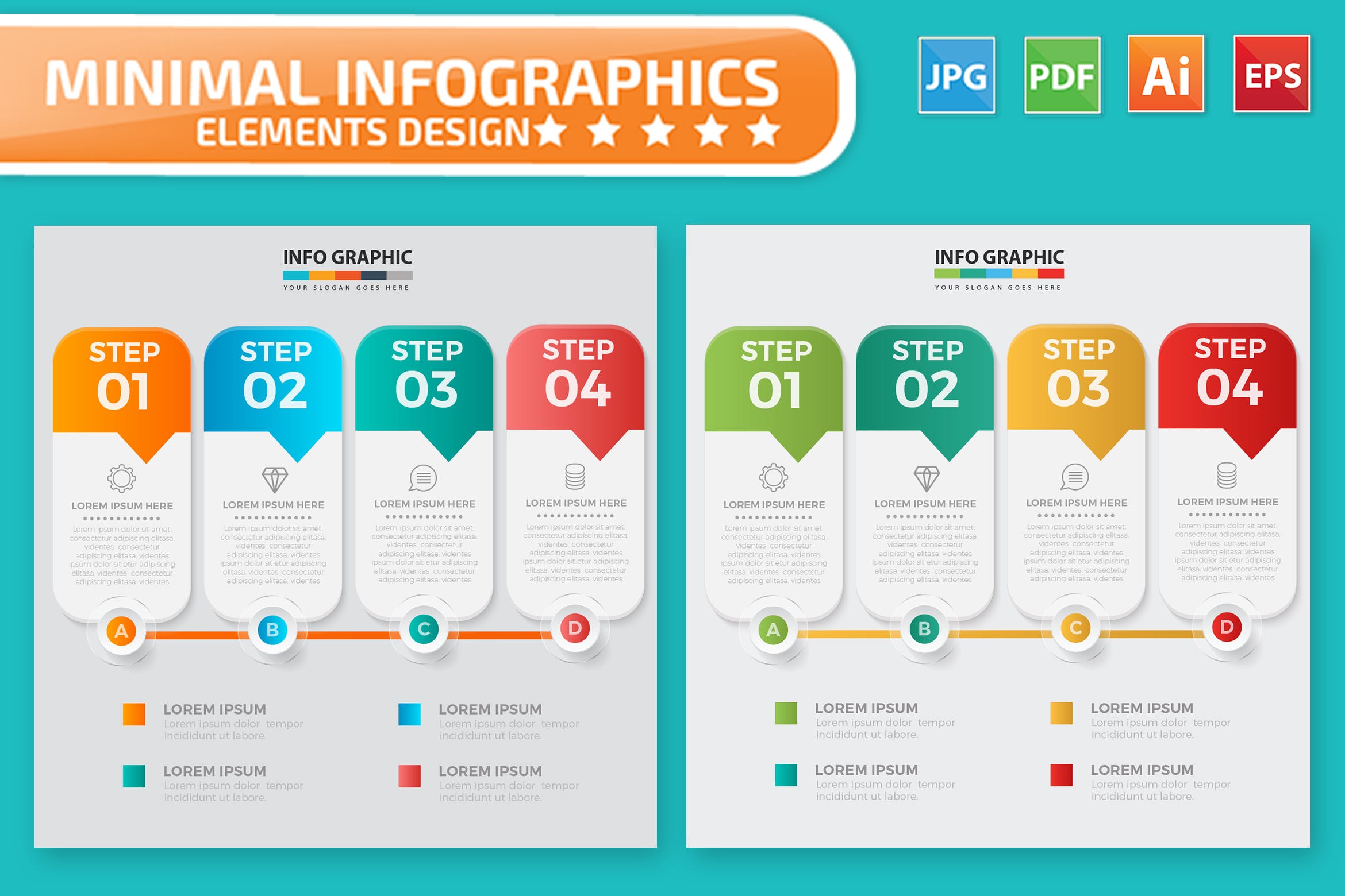 数据统计信息图表设计素材包 Infographic Elements Design插图