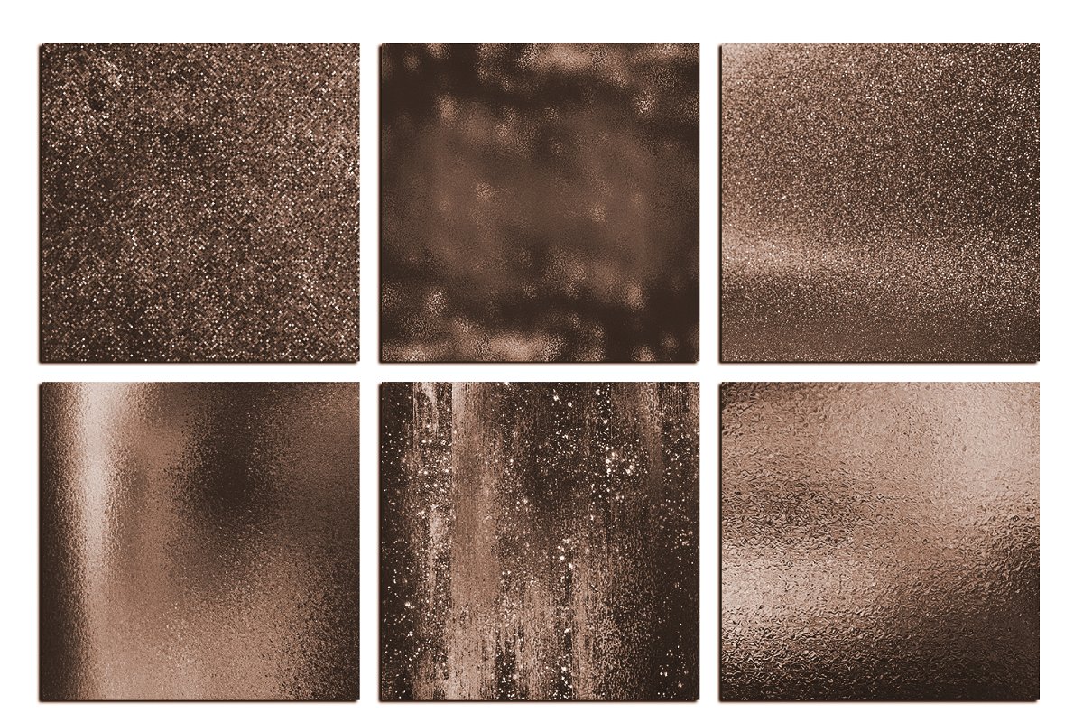 棕色金属箔闪光背景纹理Brown Foil and Glitter Textures插图(2)