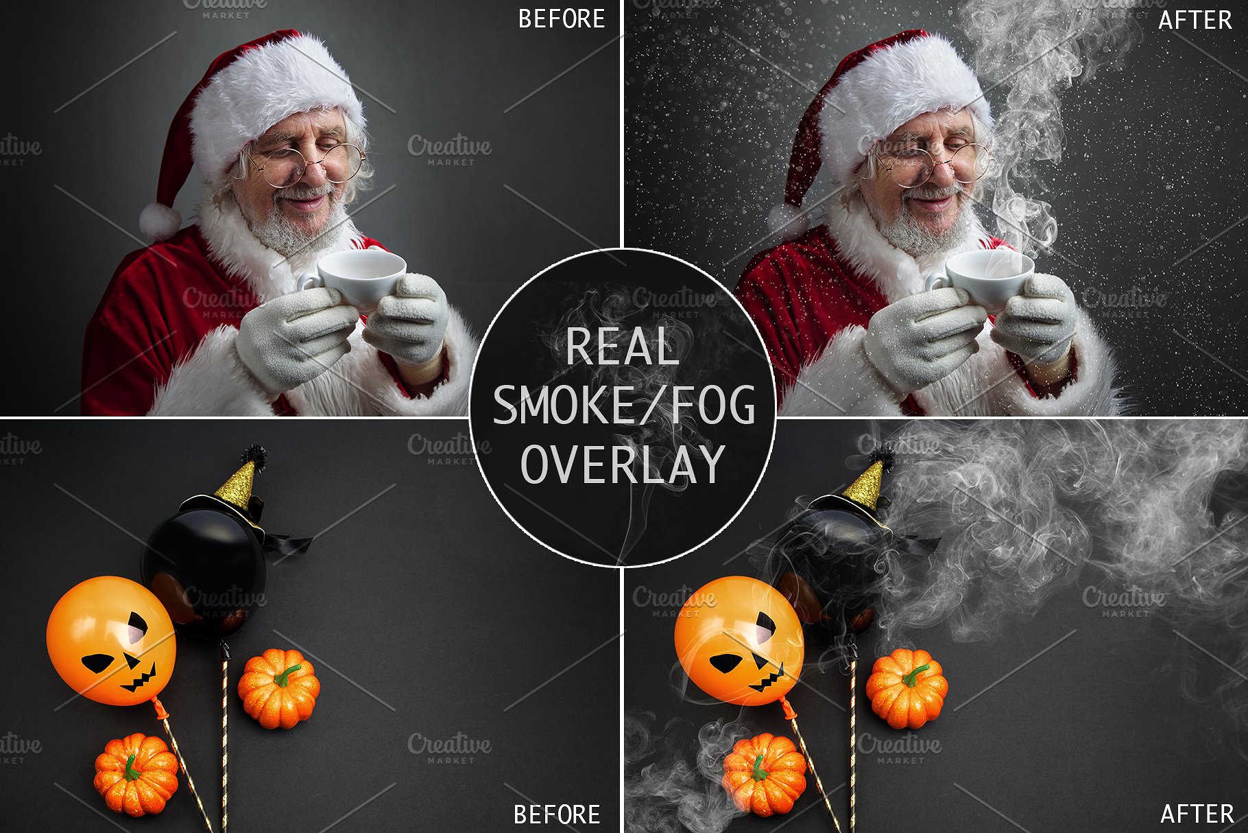 烟雾萦绕效果图层样式 Real Smoke-Fog overlay collection插图