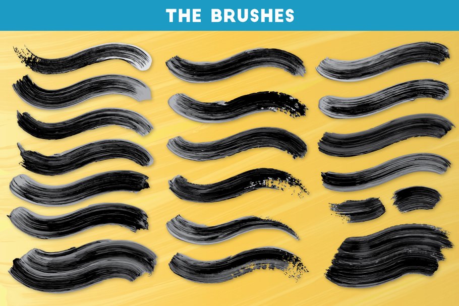 丙烯酸颜料AI笔刷 Authentic Acrylic Brushes插图(4)