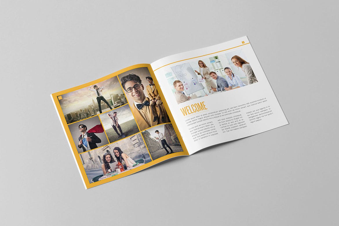 多用途商务公司方形企业画册设计模板 Multipurpose Business Square Brochure插图(2)